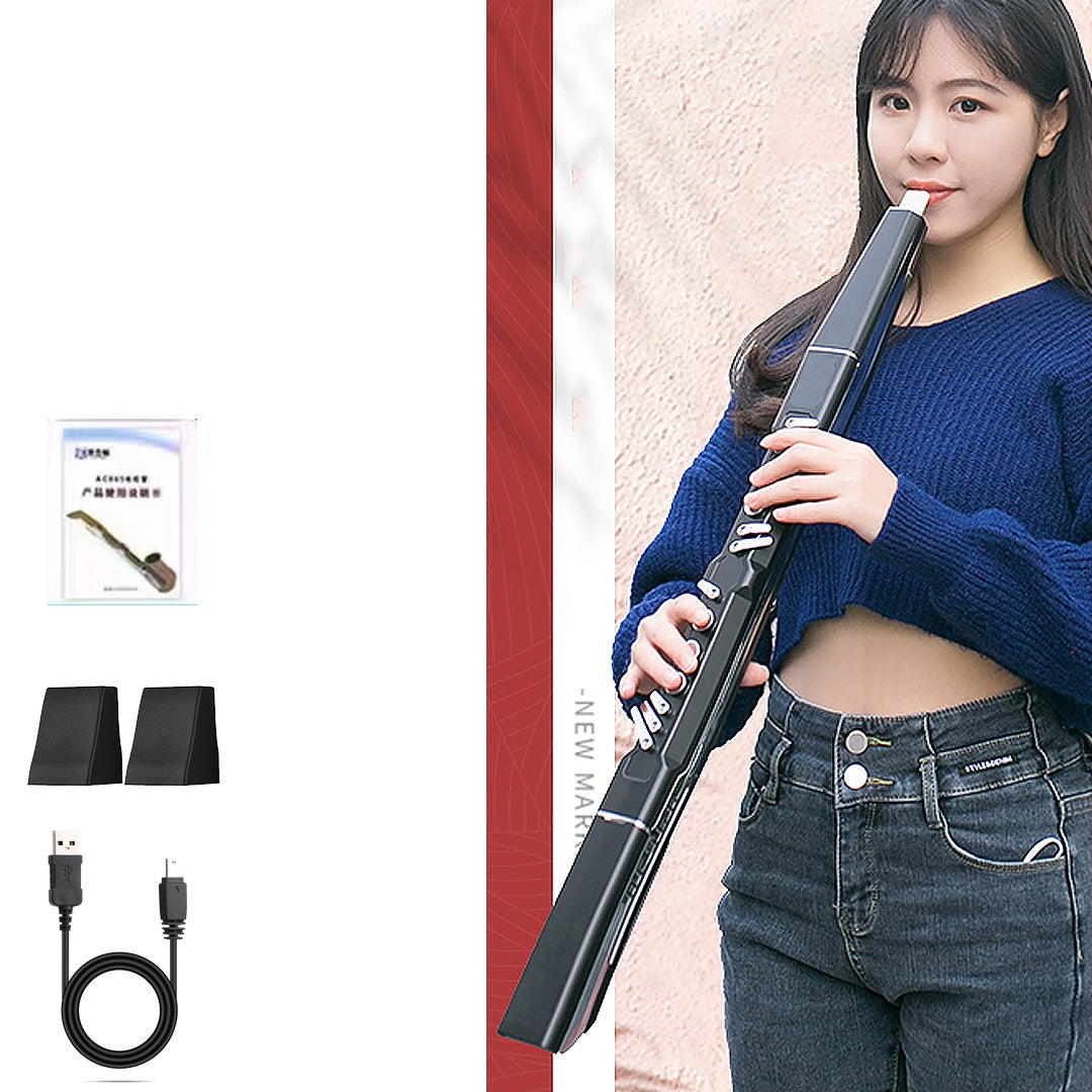 Professional Electronic Mini Saxophone - Alto Tenor Digital Flute and Clarinet with Blowpipe for Practice and Play Anywhere