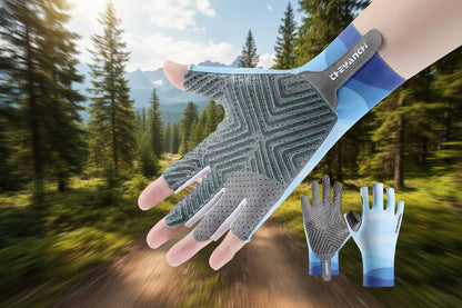 Anti-Slip UV Protection Ice Silk Fingerless Gloves - Cycling and Fishing Gloves for Summer Outdoor Sports Comfort Wear