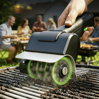 Rechargeable Electric Grill Brush – High-Speed Handheld BBQ Cleaner with Stainless Steel Brush Head for Fast, Powerful Grate and Barbecue Maintenance