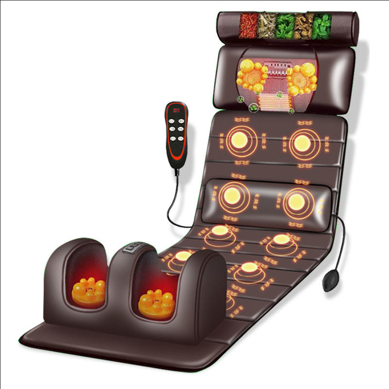 Foldable Electric Massage Mattress – Full-Body Heated Pad with Kneading and Vibration Functions for Relaxation, Comfort and Home Wellness