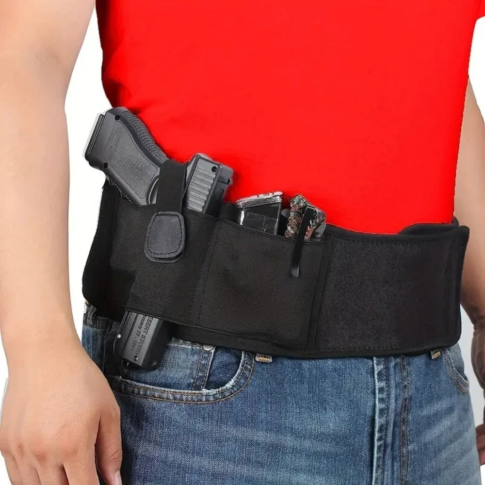 Adjustable Belly Pocket Holster – Concealed Carry Waist Holster for LCP, M&P Shield, Sig Sauer, Beretta & 1911 Pistols