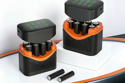 Rechargeable Lithium Battery Set – Long-Lasting 1.5V AA and AAA Batteries with Fast Charger Box for Toys, Remotes and Daily Devices