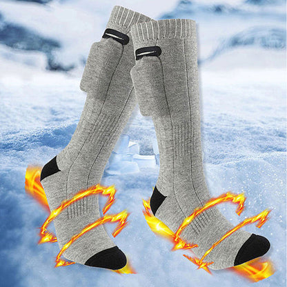 Electric Heated Socks - Rechargeable Thermal Foot Warmers with Adjustable Heating Modes for Winter Outdoor Activities
