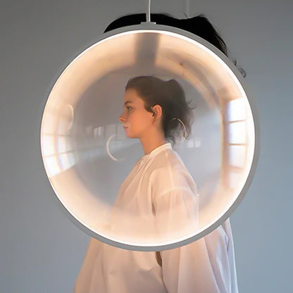 Yuji Okitsu LED Pendant Light – Round Clear Glass Designer Fixture for Hotels, Dining Rooms, Living Spaces and Modern Restaurant Interiors