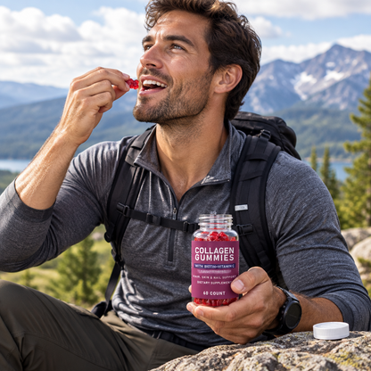 Collagen Biotin Gummy Bears – Chewable Daily Beauty Supplement with Collagen and Biotin in a Convenient, Delicious Gummy Format