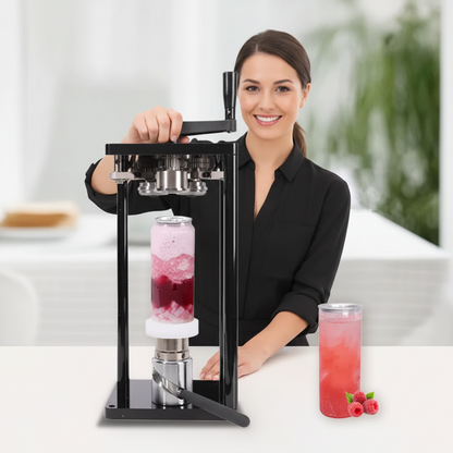Semi-Automatic Can Seamer – 40–170MM Filling and Sealing Machine for Beer, Soda and Aluminum Cans with Manual Easy-Open Operation