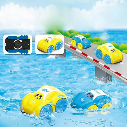 Clockwork Floating Toy Car - Amphibious Swimming Bath Toy for Kids Water Play and Fun Bathtub Entertainment Adventures