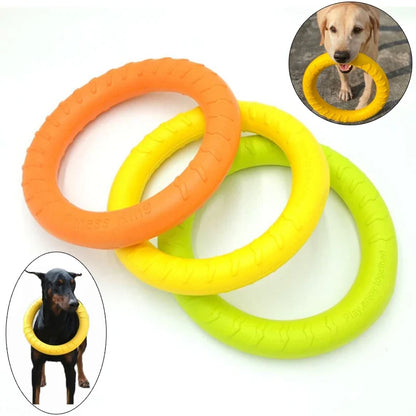 Floating Dog Ring Toy – Anti-Bite Flying Disc and Puller for Interactive Fetch, Training, Tugging and Aggressive Chewers