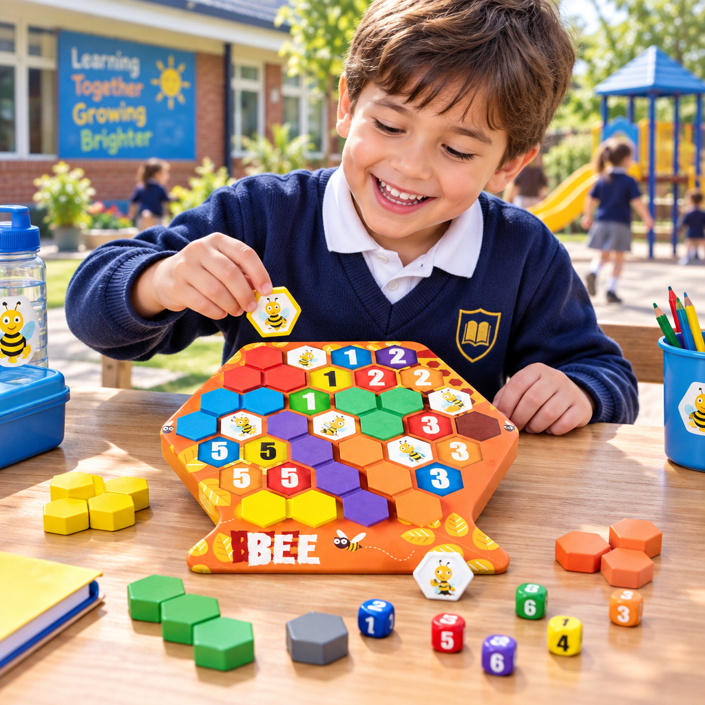 Honeycomb Building Puzzle Game – Versatile Children’s Educational Toy for Creative Construction, Pattern Learning, Problem Solving and Hands-On Family Play