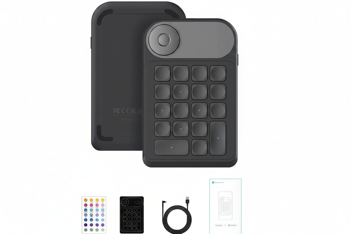Keydial Mini Wireless Keyboard – Compact Bluetooth Keyboard with Multifunction Dial for Desktop, Tablet, Laptop and Creative Workspaces