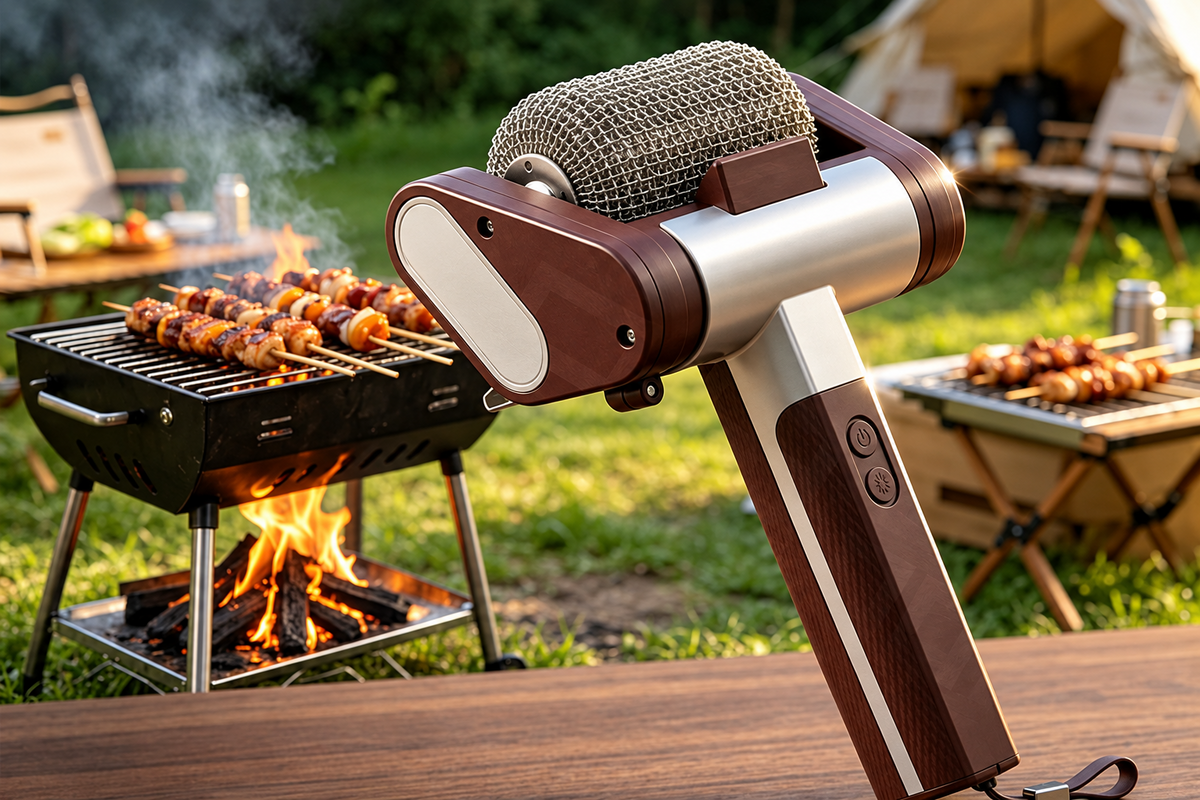 Rechargeable Electric Grill Brush – LED-Lighted BBQ Cleaner with 304 Stainless Steel Replaceable Heads for Fast, Powerful Barbecue Grate Cleaning