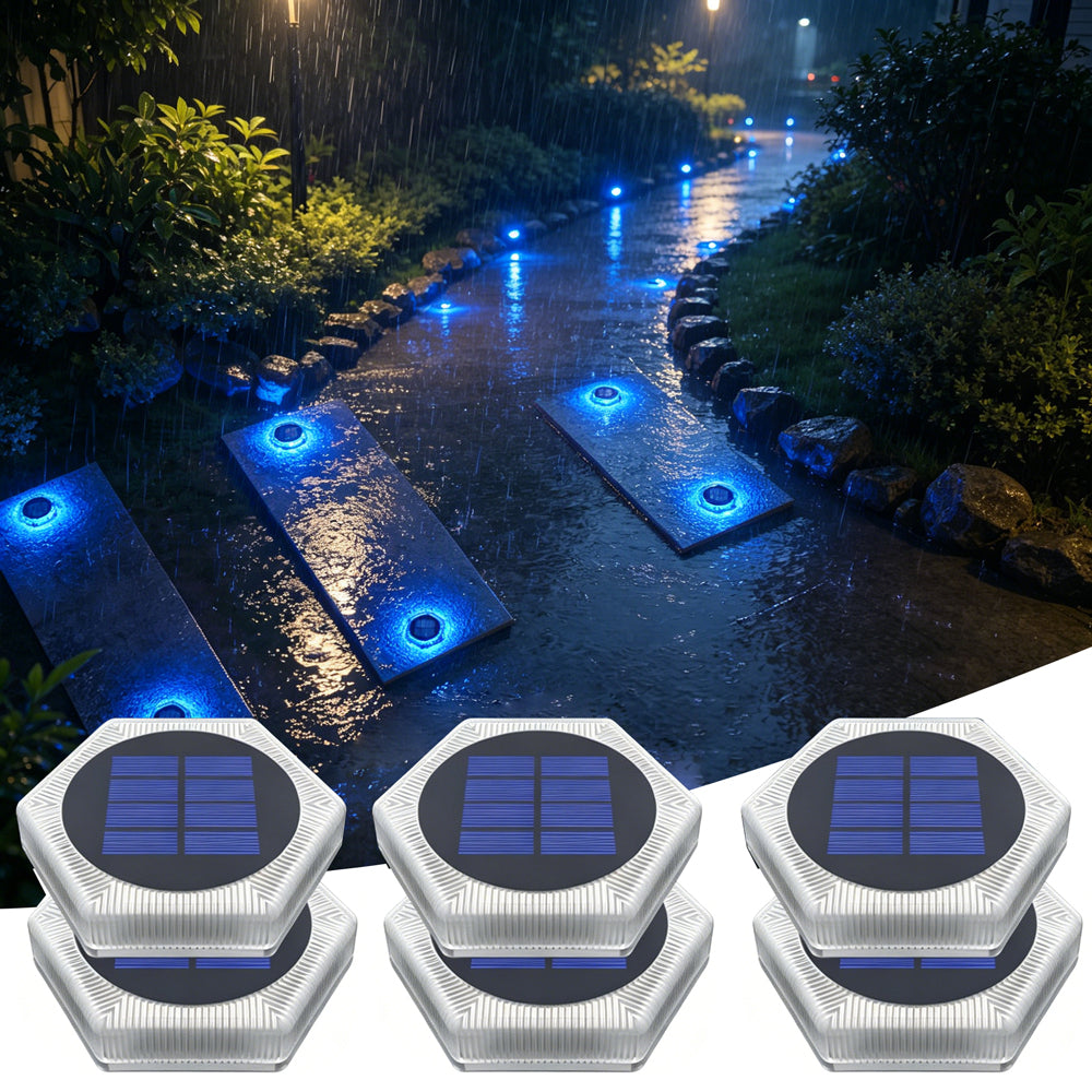 Solar Ground Light Waterproof – IP68 Heavy-Duty Waterproof LED Deck and Pathway Lamp for Driveways, Steps, Gardens and Outdoor Landscape Lighting