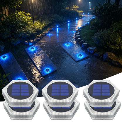 Solar Ground Light Waterproof – IP68 Heavy-Duty Waterproof LED Deck and Pathway Lamp for Driveways, Steps, Gardens and Outdoor Landscape Lighting