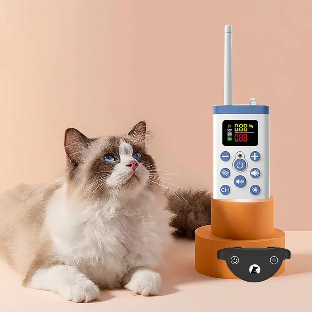 No-Shock Cat Training Collar – Remote-Controlled Anti-Meowing Collar for Gentle Behavior Guidance and Convenient Indoor Pet Training