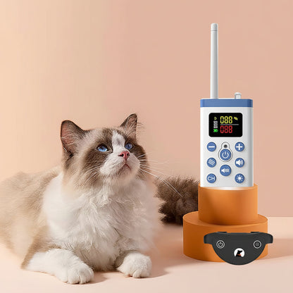 No-Shock Cat Training Collar – Remote-Controlled Anti-Meowing Collar for Gentle Behavior Guidance and Convenient Indoor Pet Training