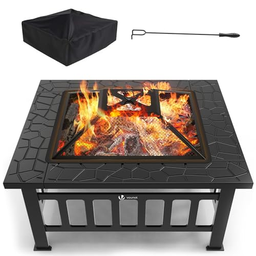 Complete Outdoor BBQ Grill Set – Courtyard Barbecue Grill, Heating Table and Cooking Rack for Family Gatherings, Parties and Backyard Entertaining