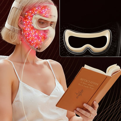 Hello Face M300 LED Mask – Flexible 4D Contouring Silicone Photon Therapy Mask for Comfortable, Light-Blocking At-Home Facial Skin Care