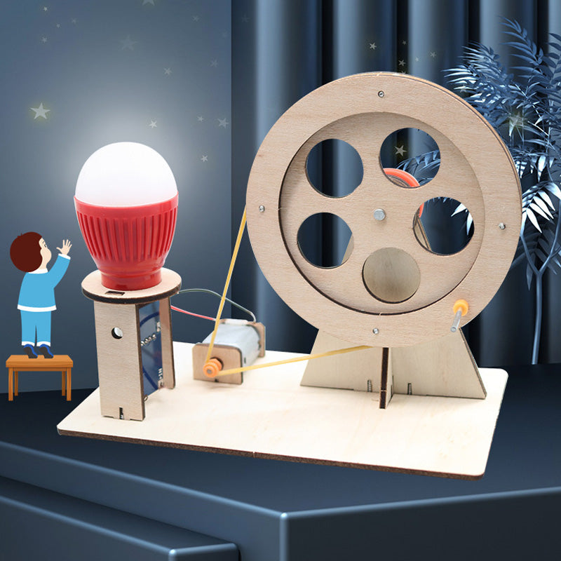 DIY Hand-Crank Generator Kit – Educational Science Experiment Model for Kids, Ideal STEM Toy for School Projects & Creative Learning