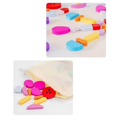 Wooden Creative Puzzle Blocks – Educational Building Toy for Kids with Hands-On Problem Solving, Imaginative Construction and Fine Motor Skill Play
