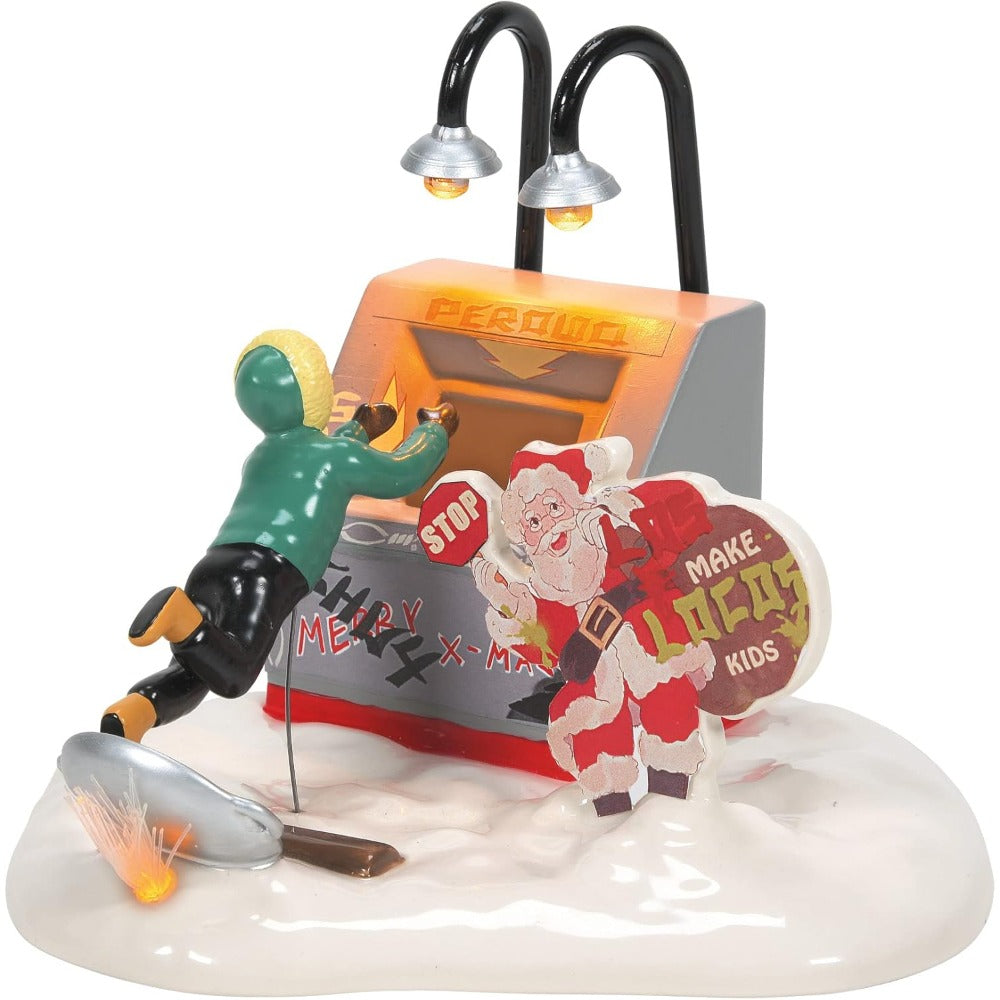Snow Village Christmas Vacation Figurine – Clark’s End Run 5.9” Lit Scene Collectible Holiday Decoration, Multicolor Display Piece