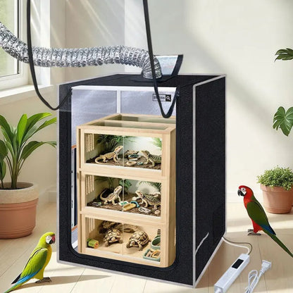 Reptile Terrarium – Secure Enclosure Habitat for Lizards, Geckos and Small Reptiles with Versatile Indoor Display and Care Setup