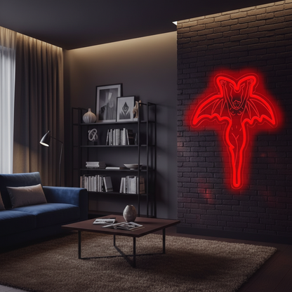 Vampire Halloween Neon Sign – Gothic LED Wall Light for Parties, Bedrooms and Haunted Decor with Spooky Ghost-Inspired Nighttime Ambience