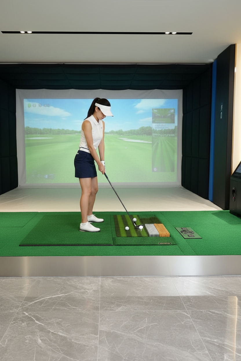 Golf Simulator Turf Mat – 1040x350MM Striated Swing Practice Surface for Indoor Training, Simulator Setups and Consistent Club Contact Feedback