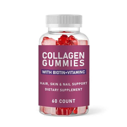 Collagen Biotin Gummy Bears – Chewable Daily Beauty Supplement with Collagen and Biotin in a Convenient, Delicious Gummy Format