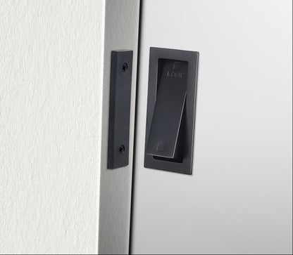 Invisible Push-Out Door Lock – Embedded Hardware Latch for Bathrooms, Barn Doors, Sliding Doors, Hidden Rooms and Minimalist Interior Security