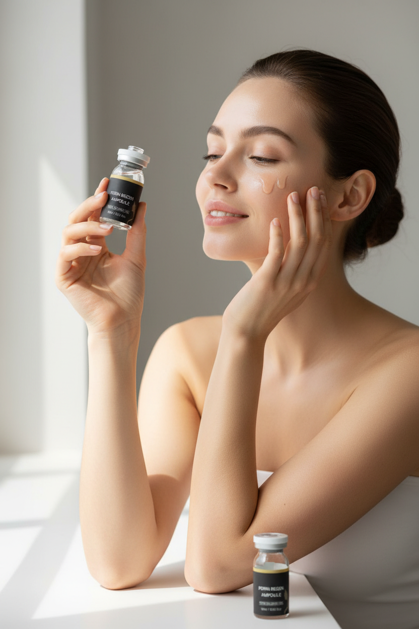 Korean PDRN Hyaluronic Acid Serum – Daily Hydrating Facial Essence for Smooth, Soft-Looking Skin Texture and Lightweight K-Beauty Moisture Care