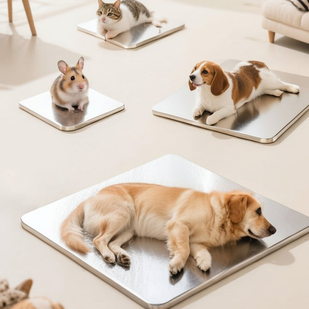 Stainless Steel Pet Cooling Pad – Summer Heat-Dissipation Plate for Dogs and Cats with Durable, Easy-Clean Cooling Surface