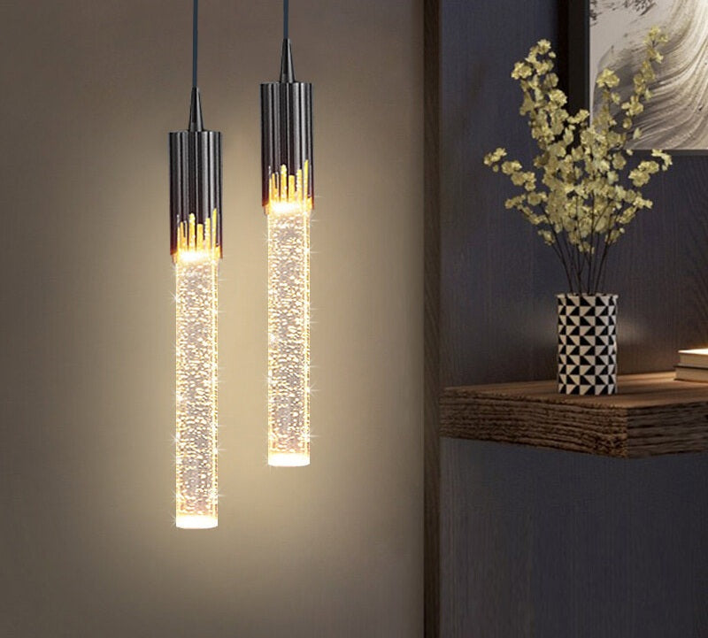 Modern Luxury Crystal Pendant Lamp – Elegant Hanging Ceiling Light for Bedroom, Living Room and Kitchen Decor