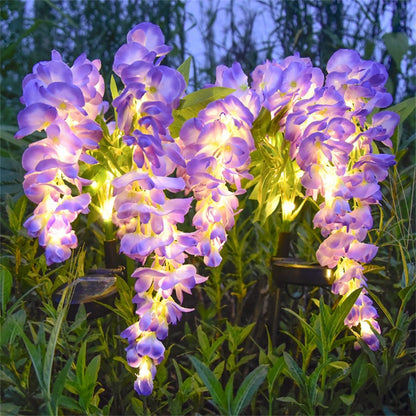 Solar Garden Flower Lights – 4 Branch Waterproof Outdoor LED Decoration for Patio, Yard & Pathway