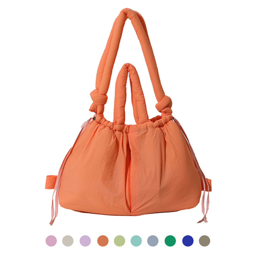 Women’s Adjustable Strap Puffer Tote Bag – Nylon Shoulder Bag, Lightweight Large-Capacity Crossbody Backpack for Travel, Shopping & Everyday Use