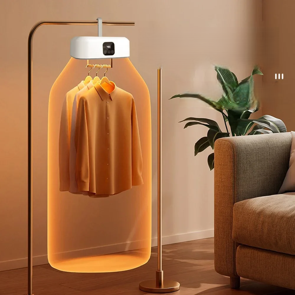 Portable Electric Clothes Dryer – Compact Foldable Dryer for Apartments, RVs & Travel with Quick-Dry Heating System and Protective Laundry Bag