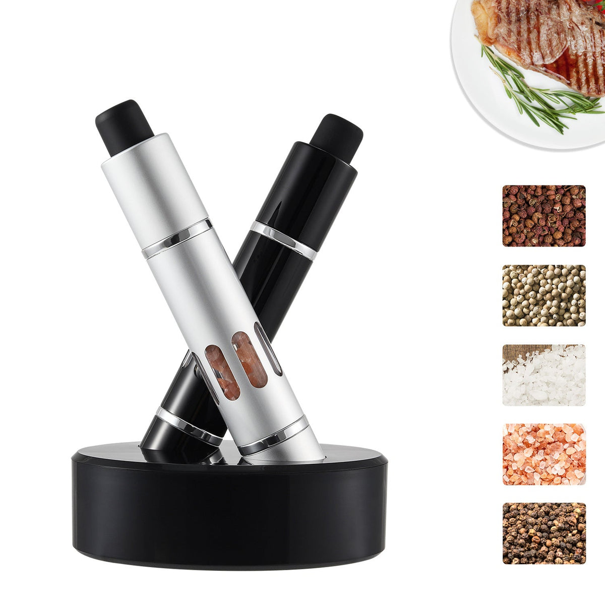 Manual Aluminum Alloy Pepper Grinder – Thumb Push Button Design for Sea Salt & Spice Grinding at Home or BBQ