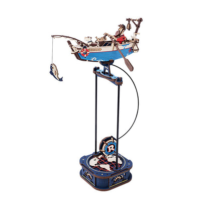 Ocean Fisher Puzzle Kit – DIY 3D Wooden Pendulum Model for Creative Building, Home Decoration and Educational Fun