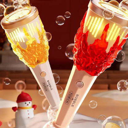 LED Bubble Gun Machine - Automatic Soap Bubble Blaster Toy for Outdoor Play, Birthday Parties and Summer Fun Activities