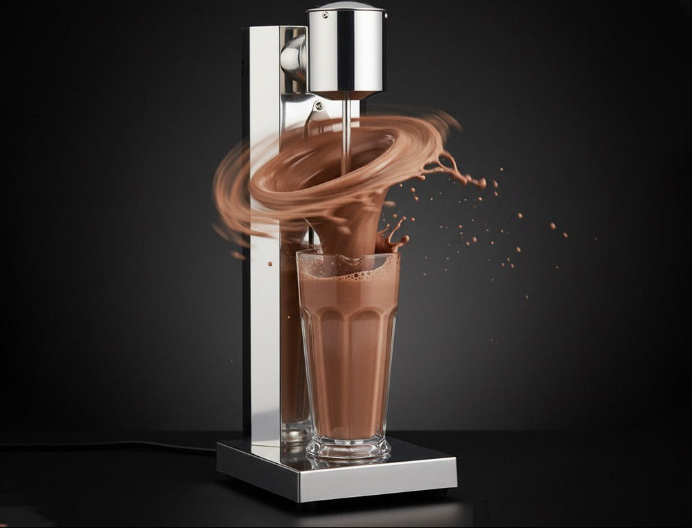 Double-Head Stainless Steel Milkshake Machine – Powerful Drink Mixer for Milk Foam, Smoothies, Bubble Tea and Café-Style Beverages at Home