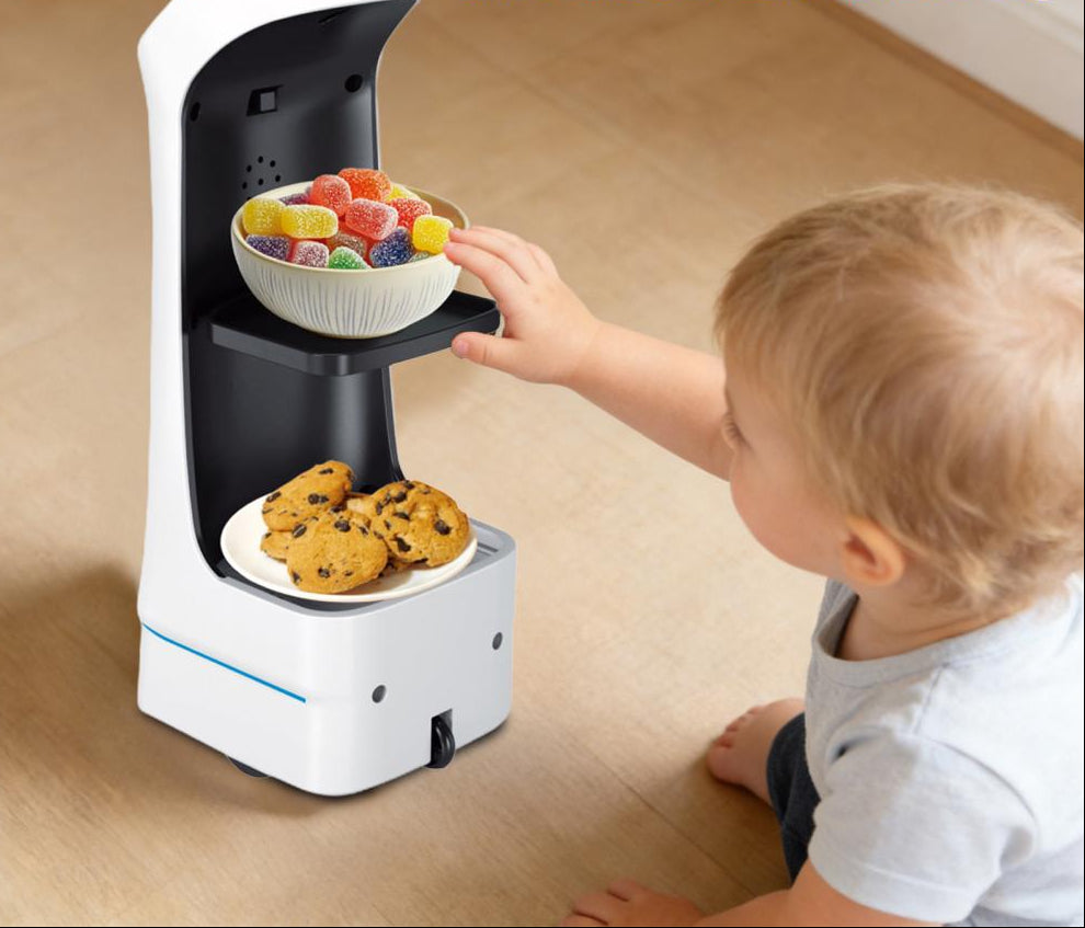 Remote-Controlled Food Delivery Robot Toy – Electric Transport Car for Carrying Small Items, Interactive Games and Funny Birthday Surprise Gifts