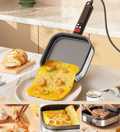 Mini Electric Pancake Maker – 220V Nonstick Breakfast Pan and Multifunction Crepe Cooker for Quick Pancakes, Eggs and Easy Home Meals