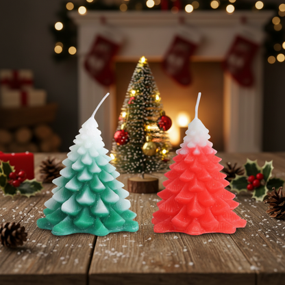 3D Christmas Tree Silicone Mold – DIY Resin, Candle and Soap Making Mold for Creative Holiday Crafts