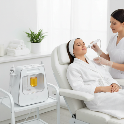 Hydra Dermabrasion Facial Machine – Two-Handle Deep-Cleansing Micro Bubble and Water Oxygen Device for Professional Spa-Style Aqua Peel Skin Care