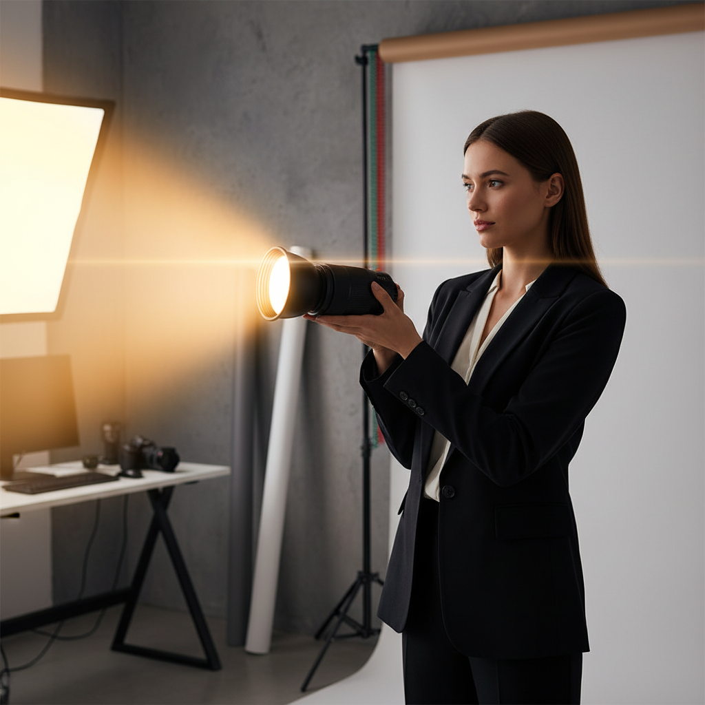 Professional Video Light – 60W Portable LED Photography Lamp with CRI≥95, 2500K–6500K Color Temperature and 37Wh Battery for Studio Streaming