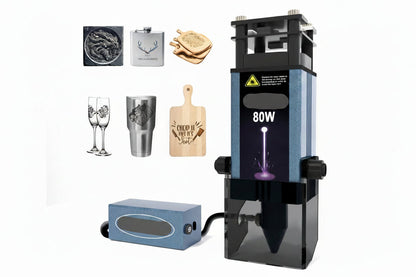 Blue Laser Module – 450nm 40W/80W TTL PWM Laser Head for CNC Engraving, Cutting, Woodworking and DIY Laser Machine Upgrades