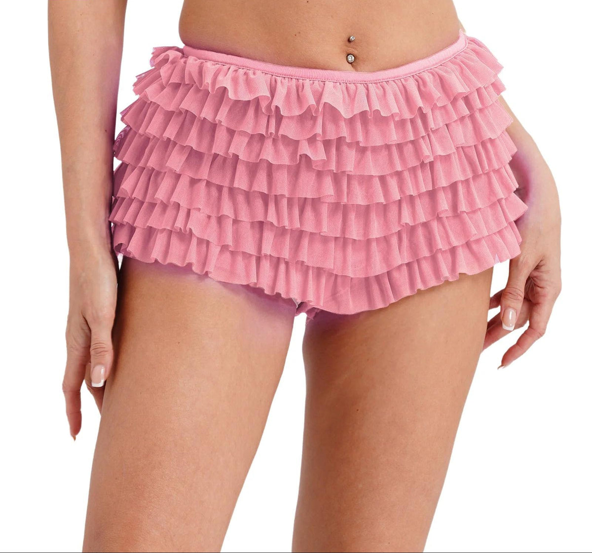 Sexy Tiered Ruffle Knickers 2000s Women Low Waist Pumpkin Panties – Fairy Lace Safety Shorts Victorian Bloomers for Y2K Clubwear & Lingerie Fashion