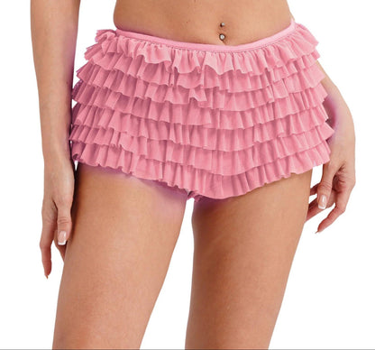Sexy Tiered Ruffle Knickers 2000s Women Low Waist Pumpkin Panties – Fairy Lace Safety Shorts Victorian Bloomers for Y2K Clubwear & Lingerie Fashion