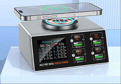 Fast Charging Station – 140W USB 8-Port Smart Charger for Multiple Android Phones and Devices at Home, Office, Hotels, Restaurants and Travel