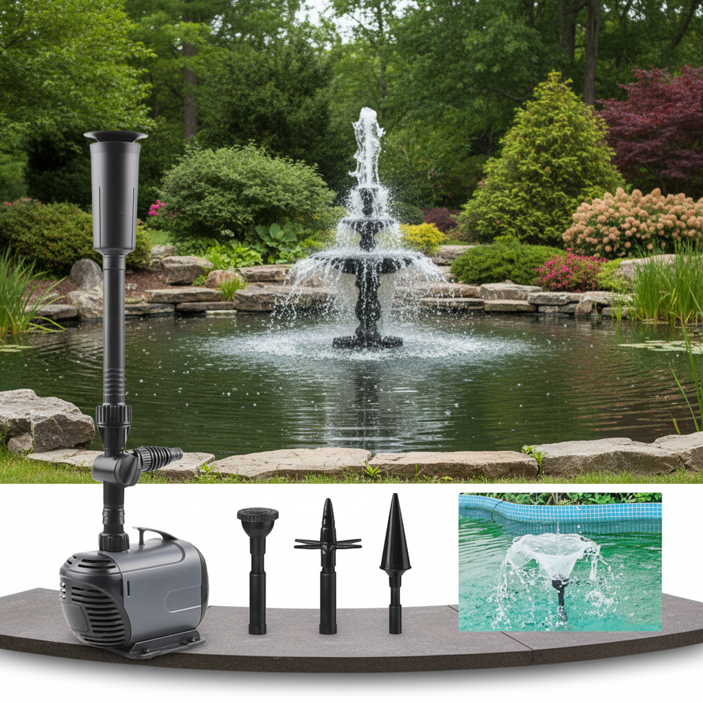 Submersible Water Fountain Pump – Compact Pump for Garden Ponds, Aquariums, Fish Tanks, Sumps and Waterfalls with Reliable Continuous Circulation