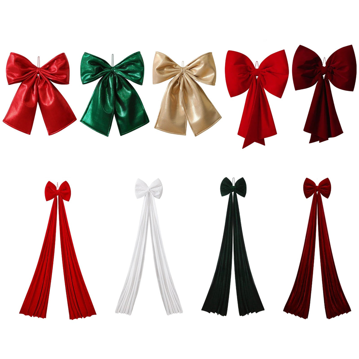 Large Christmas Decorative Bow – Festive Front Door, Tree, and Outdoor Décor Ribbon for Holiday Parties, Home Styling, and Seasonal Displays